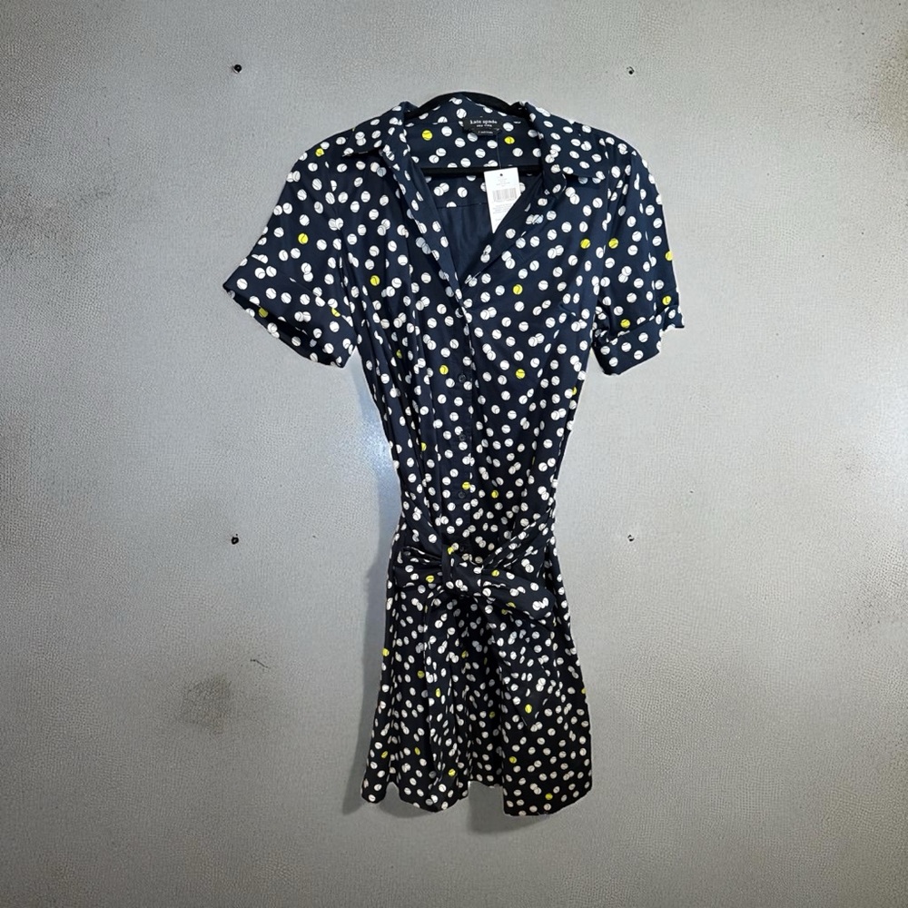 Kate Spade Navy Polka Dot Mini Dress